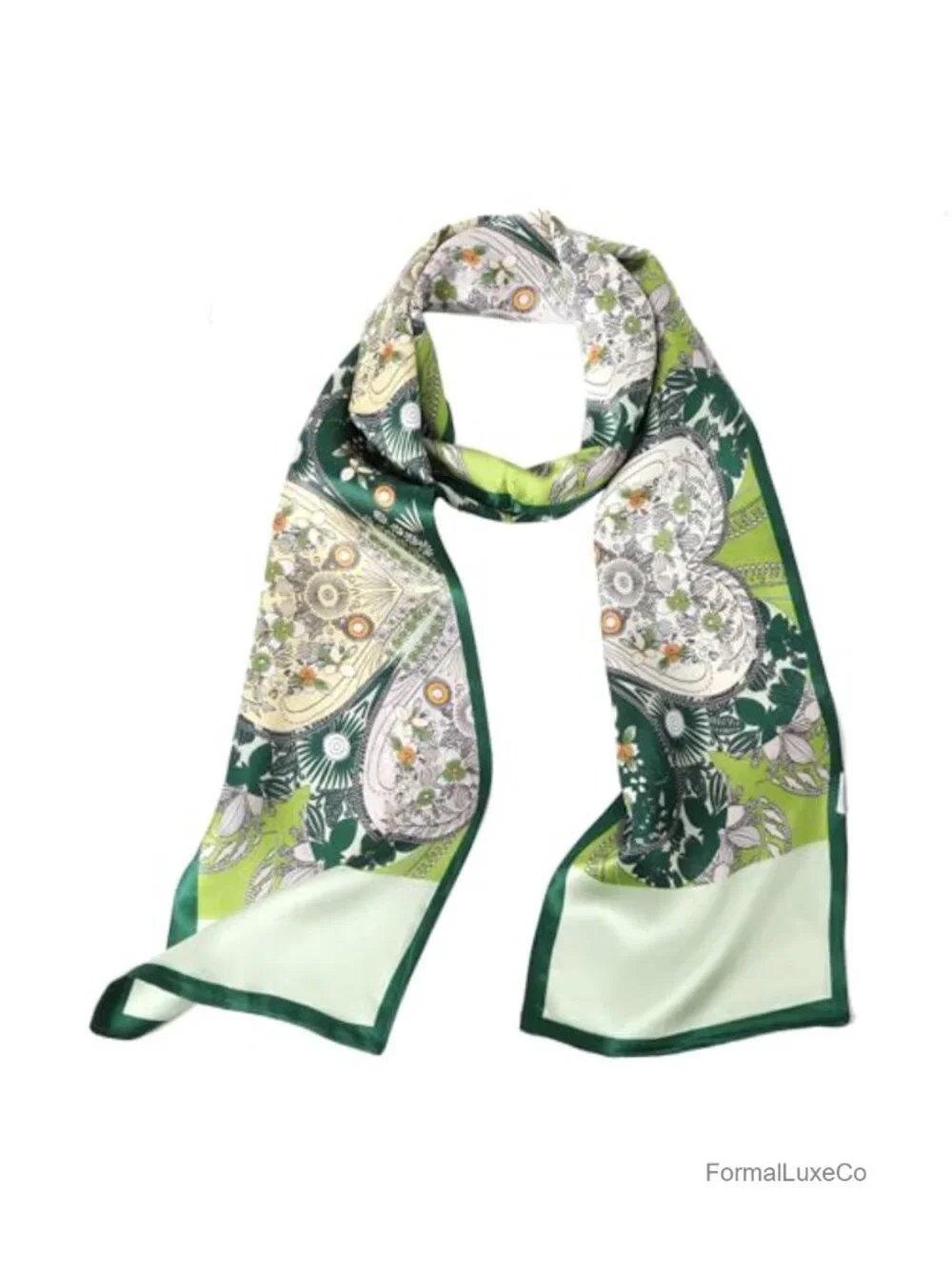 100% Mulberry Silk Long Scarf 59x6.3 inch Neck Scarf Head Wrap